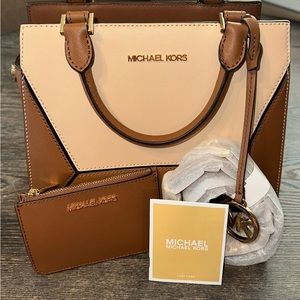 Michael Kors Handbag and wallet (brown/tan)